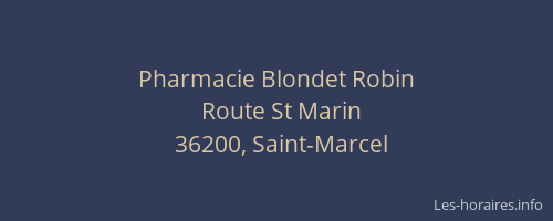 Pharmacie Blondet Robin