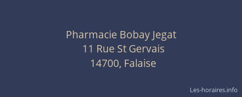 Pharmacie Bobay Jegat