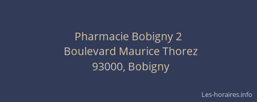 Pharmacie Bobigny 2