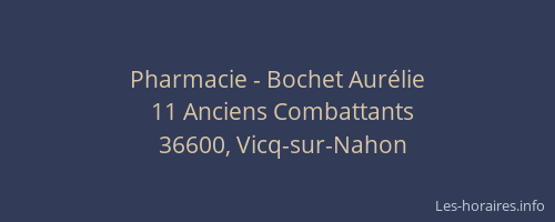 Pharmacie - Bochet Aurélie