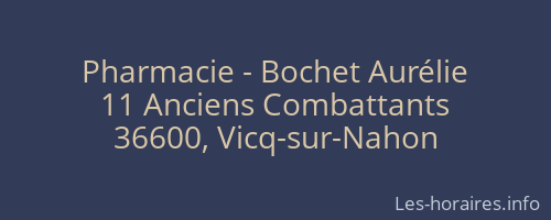 Pharmacie - Bochet Aurélie
