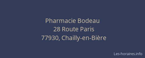 Pharmacie Bodeau