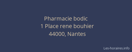 Pharmacie bodic