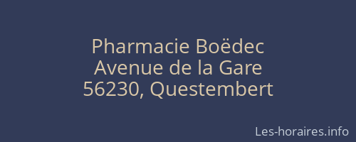 Pharmacie Boëdec