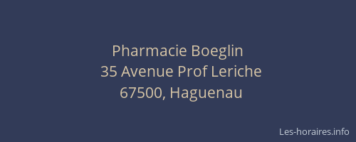 Pharmacie Boeglin