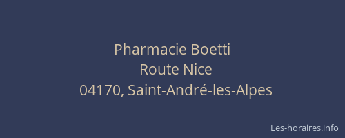 Pharmacie Boetti