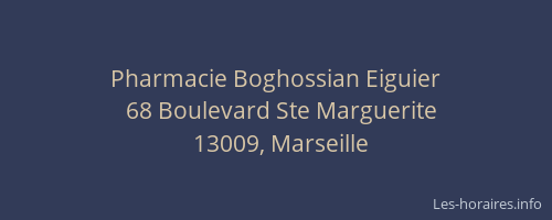 Pharmacie Boghossian Eiguier