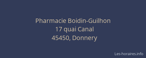 Pharmacie Boidin-Guilhon
