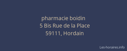 pharmacie boidin