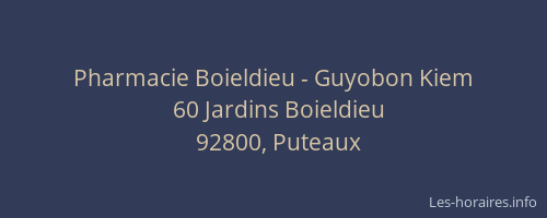 Pharmacie Boieldieu - Guyobon Kiem