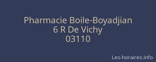 Pharmacie Boile-Boyadjian