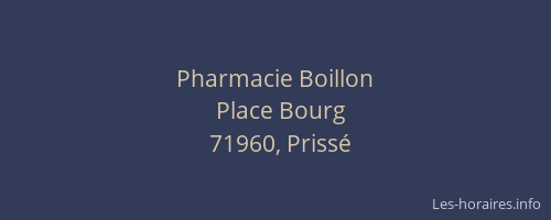 Pharmacie Boillon