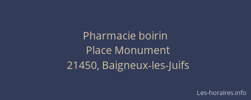 Pharmacie boirin