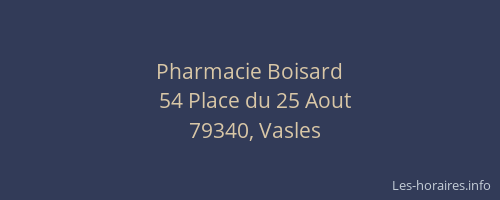Pharmacie Boisard