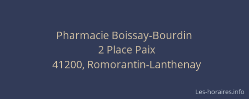 Pharmacie Boissay-Bourdin