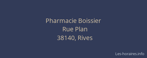 Pharmacie Boissier