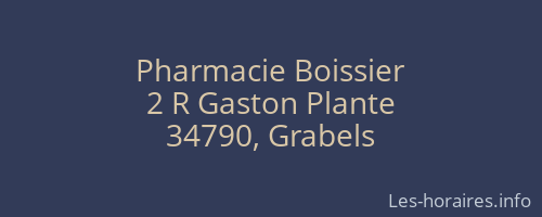 Pharmacie Boissier