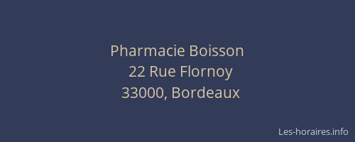 Pharmacie Boisson