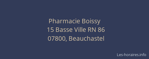 Pharmacie Boissy
