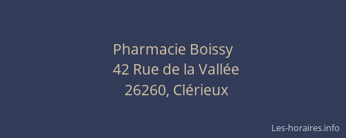 Pharmacie Boissy