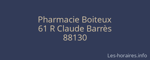 Pharmacie Boiteux
