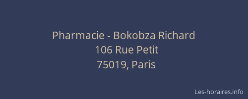 Pharmacie - Bokobza Richard