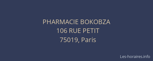 PHARMACIE BOKOBZA
