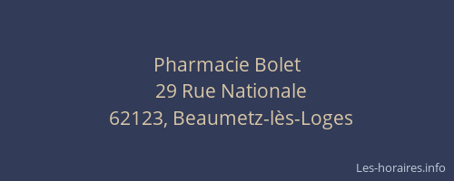 Pharmacie Bolet