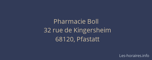 Pharmacie Boll