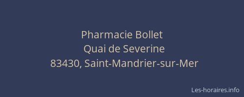 Pharmacie Bollet