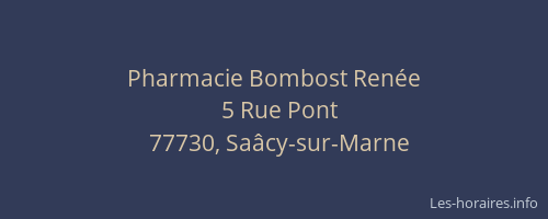 Pharmacie Bombost Renée