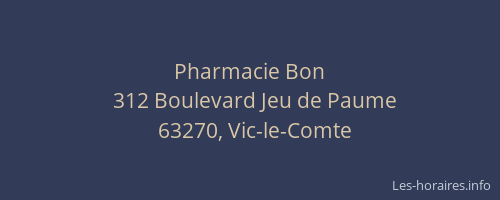 Pharmacie Bon