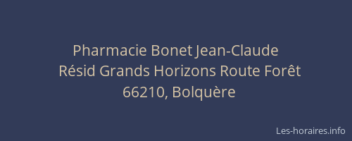 Pharmacie Bonet Jean-Claude