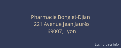 Pharmacie Bonglet-Djian