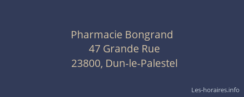 Pharmacie Bongrand