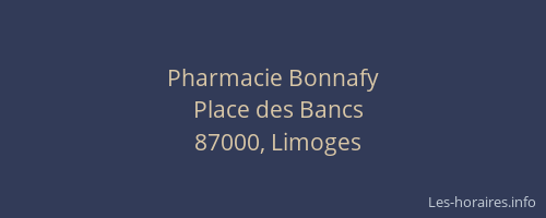 Pharmacie Bonnafy