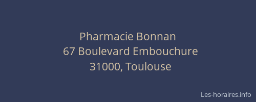 Pharmacie Bonnan