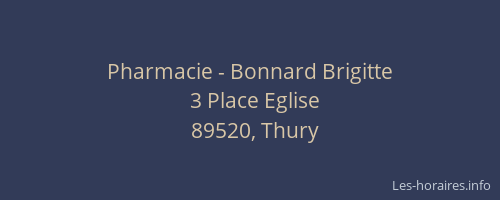 Pharmacie - Bonnard Brigitte
