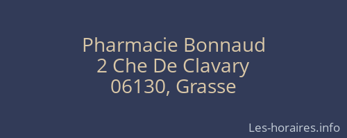 Pharmacie Bonnaud