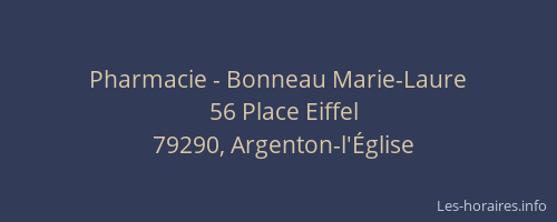 Pharmacie - Bonneau Marie-Laure