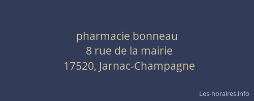 pharmacie bonneau