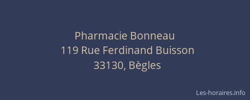Pharmacie Bonneau