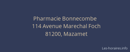 Pharmacie Bonnecombe