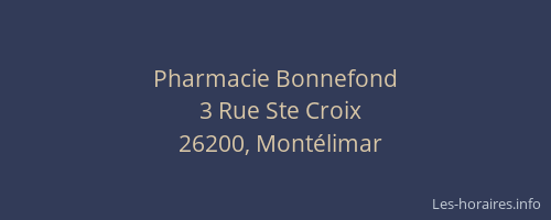 Pharmacie Bonnefond