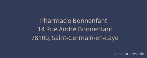 Pharmacie Bonnenfant