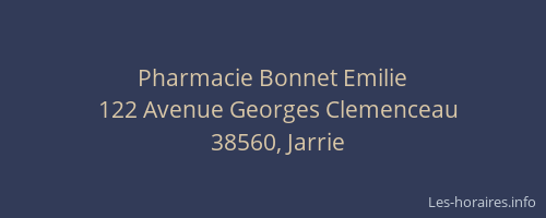 Pharmacie Bonnet Emilie