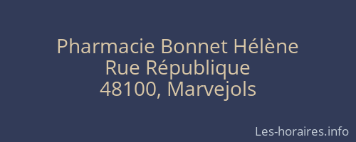 Pharmacie Bonnet Hélène