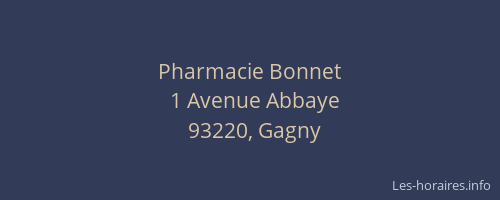 Pharmacie Bonnet