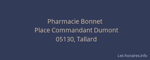 Pharmacie Bonnet