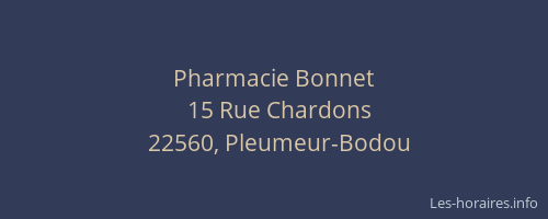 Pharmacie Bonnet